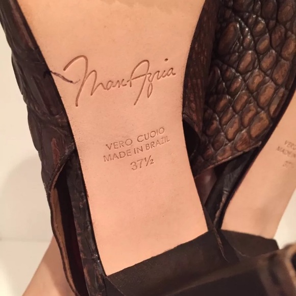 MaxAzria crocodile embossed slingback sandals 37.5 - Picture 7 of 7